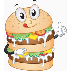 卡通汉堡包