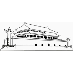 天安门简笔画