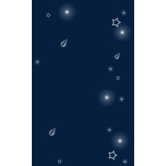 白色简约圆圈星星漂浮素材