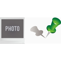 矢量手绘大头钉