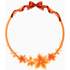 橙色花框