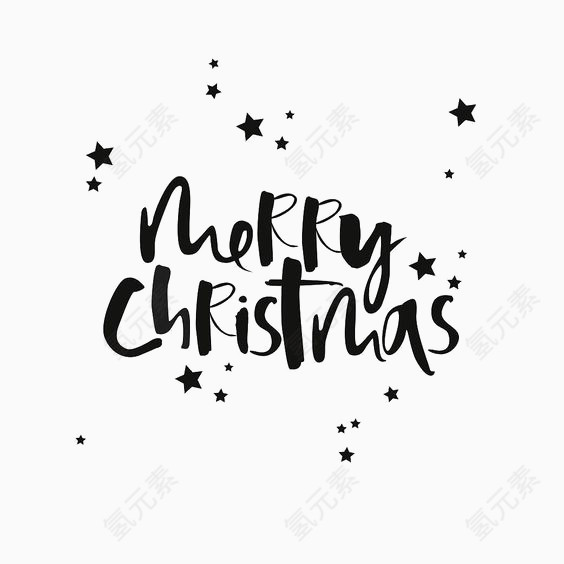 圣诞快乐英文艺术字