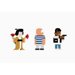 扁平化卡通影视人物