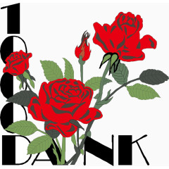 免抠素材月季花图片