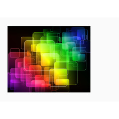 抽象矢量彩色方块组合背景