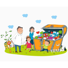 一家人和百宝箱