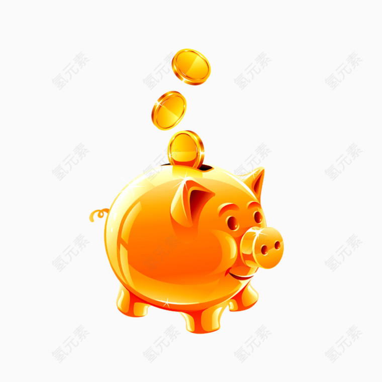 金色小猪储存罐