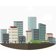 创意住宅楼群设计矢量素材