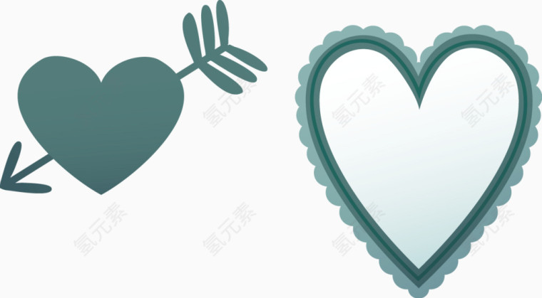 矢量创意设计二月情人节心形图