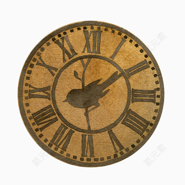 复古贴纸时钟图案