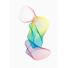 渐变色彩色线条