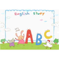 英语学习海报装饰素材矢量图