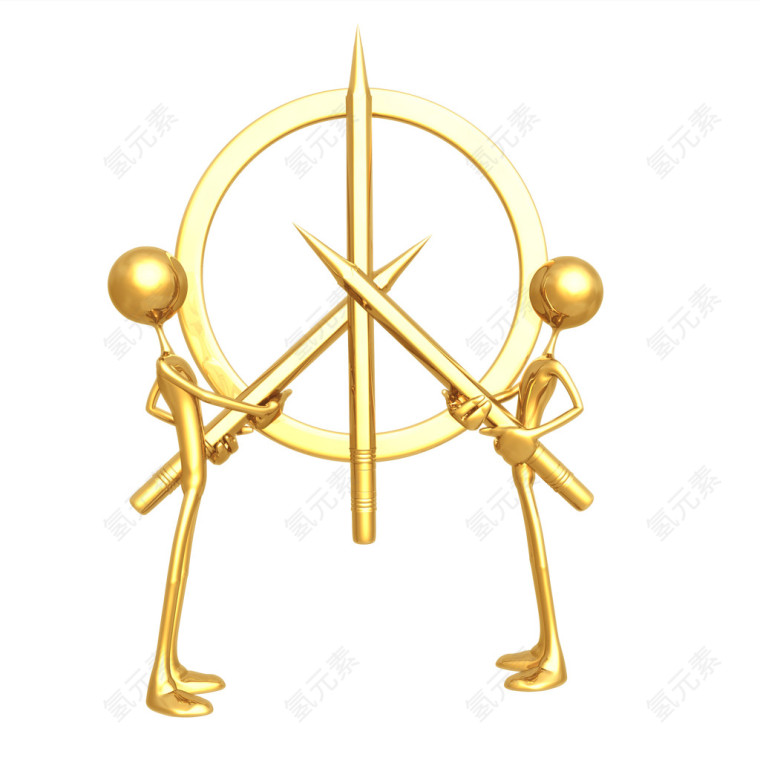 超清晰3D小金人