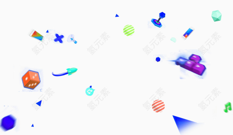 双12漂浮元素素材