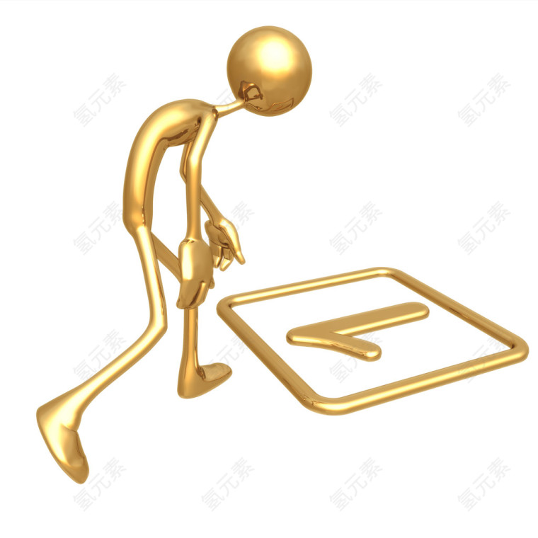 超清晰3D小金人