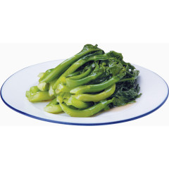 盘子里的清炒芥兰