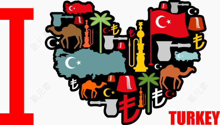 矢量心形图案