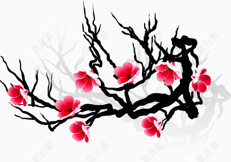 水墨樱花