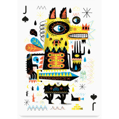 创意的成套扑克牌黑桃J