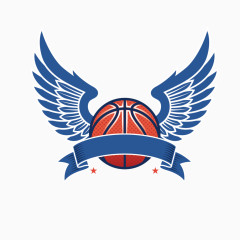 篮球标签矢量元素