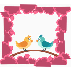 红树林中的情侣鸟