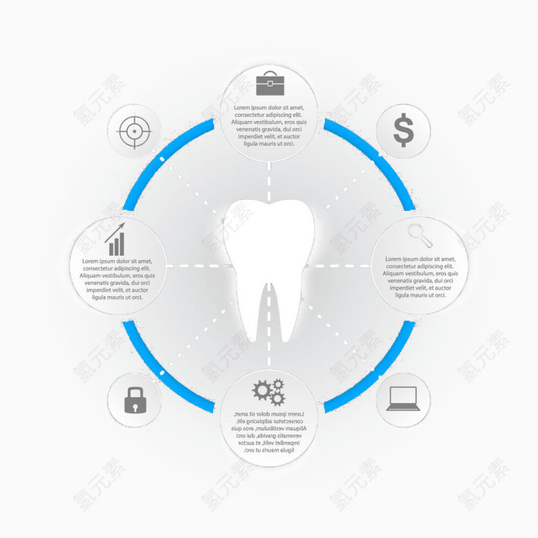 创意牙齿信息图表