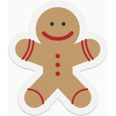 矢量饼干人贴纸