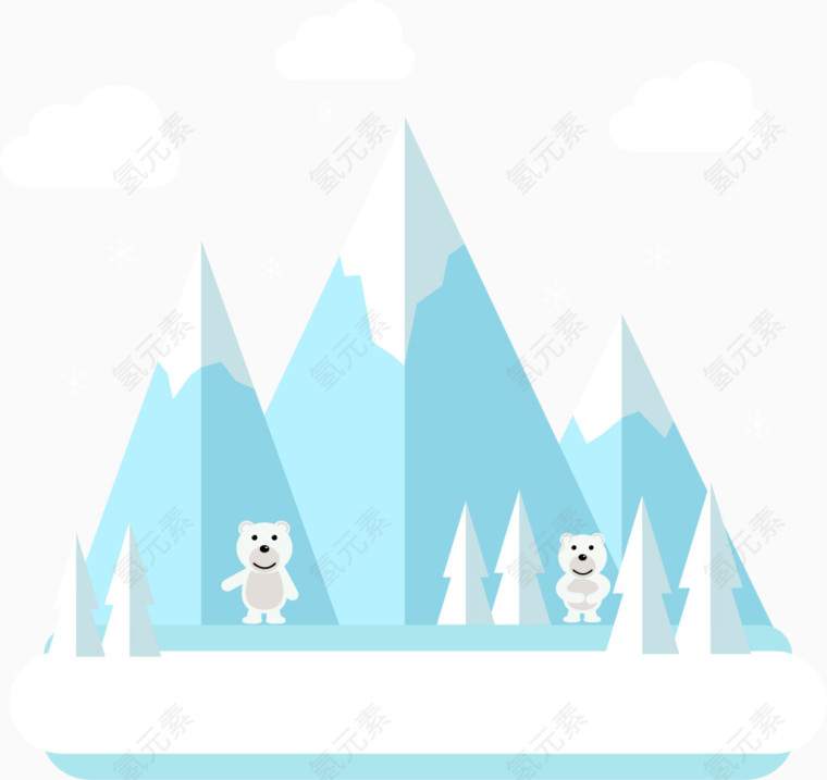 北极雪山冰川