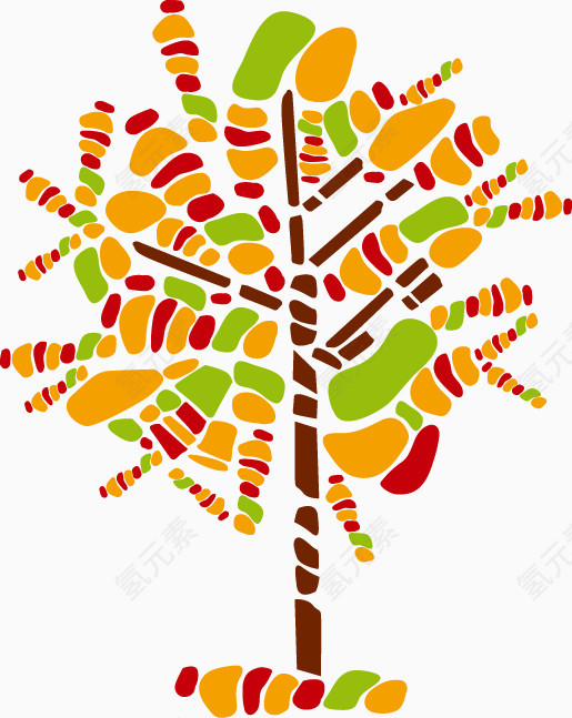 抽象不规则彩色图案