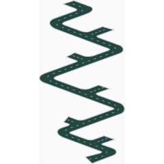 绿色简约公路装饰图案