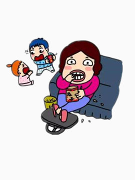 吃东西的妈妈