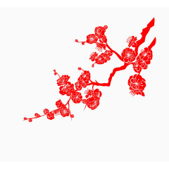 梅花剪纸窗花免费下载