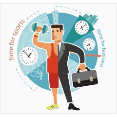 矢量商务健身达人