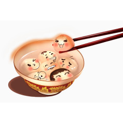 可爱表情汤圆
