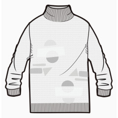 长领服装款式图