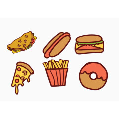 形象快餐黄色图标