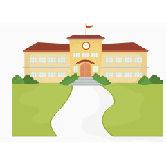 矢量扁平化学校