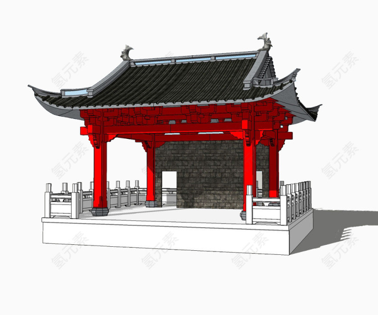 寺庙亭子素材