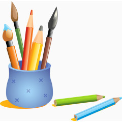 绘画用笔矢量图