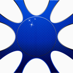 矢量手绘蓝色不规则图案