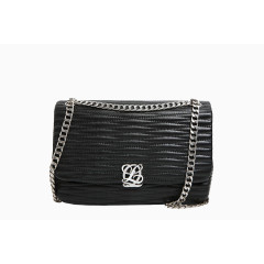 瑞克朵丝黑色牛皮女士双肩包