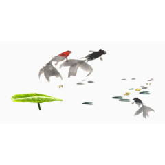 中国画金鱼水墨画图片