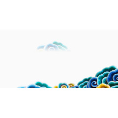 典雅多彩祥云