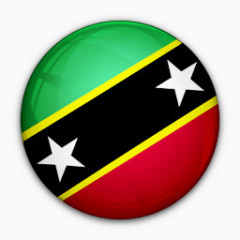 和国旗基茨尼维斯对圣世界标志图标