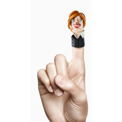 手指头卡通扮演角色