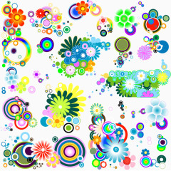 缤纷多彩时尚底纹花纹潮流元素