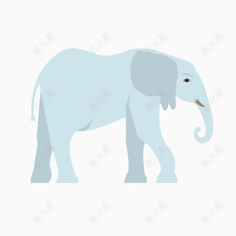 矢量卡通大象