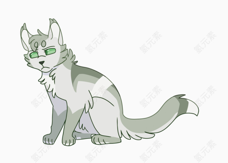 矢量灰色猫咪