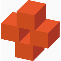 矢量PPT设计积木十字形状图标