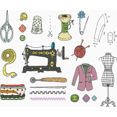 时尚个性裁缝主题矢量素材